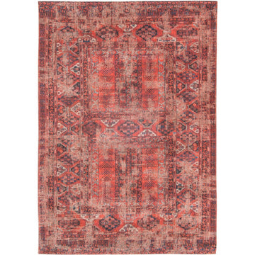 Louis De Poortere Antiquarian Hadschlu 8719 Red Brick Washable Polyester Flatweave Eco-Rug-Louis De Poortere-Rug Love - The Most Loved Rug Store